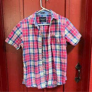 American Eagle Outfitters Men's Vibrant Plaid Shirt
